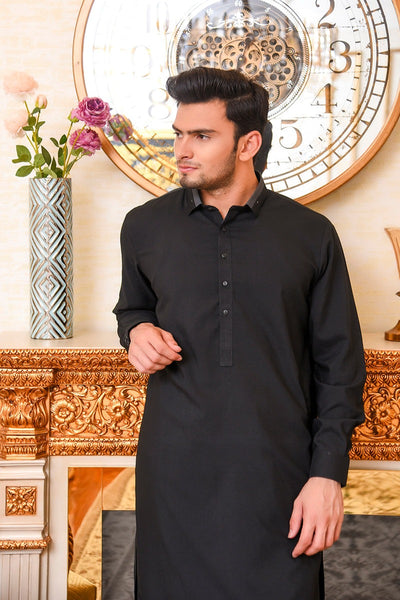 Black shalwar hot sale kameez design mens