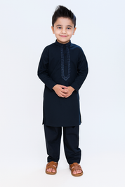 Boys Wash n Wear Kameez Shalwar Black