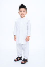 Boys Wash n Wear Kameez Shalwar Off White