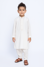 Boys Wash n Wear Kameez Shalwar Cream