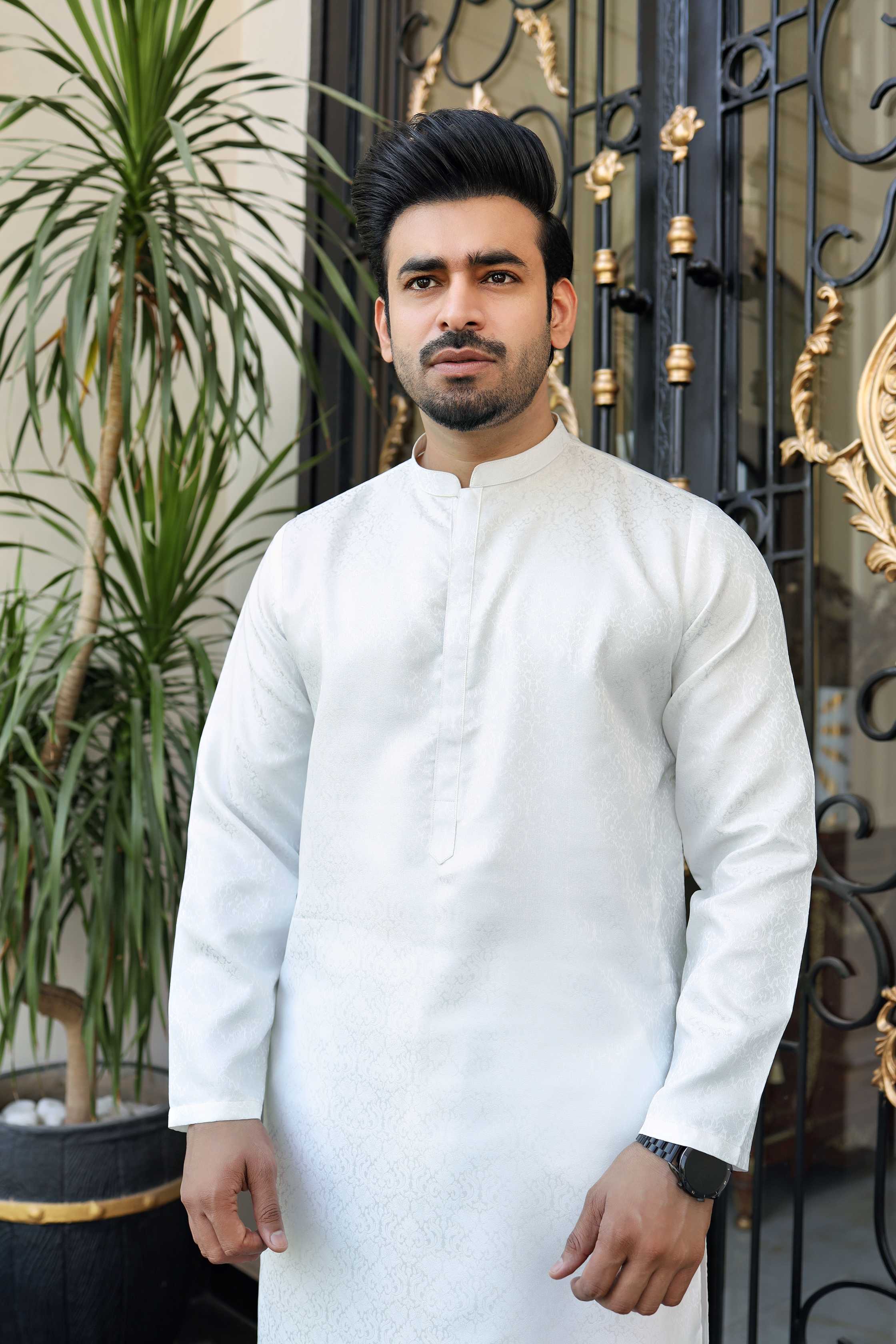 Men Premium Formal Jamawar Fabric Kurta