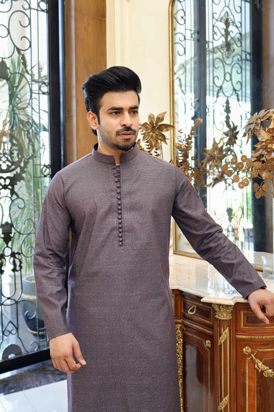 Premium Lightweight Cotton Fabric Purple kurta