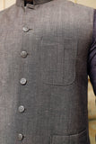 Premium Salt & Paper Waistcoat Suiting Fabric