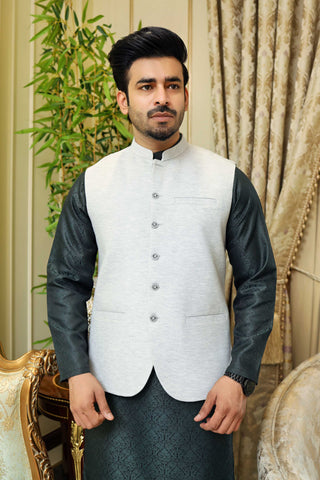 Premium Grey waistcoat Knit Fabric