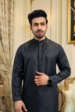 Premium Formal jamawar fabric Black kurta