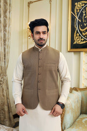 Premium Camel waistcoat Knit Fabric