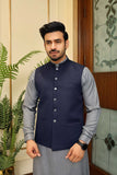 Premium Navy Waistcoat Blended Suiting Fabric