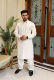 Premium Off White Kameez Shalwar Blended Fabric