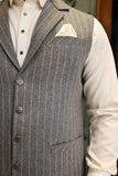 Premium Grey Waistcoat Wool Fabric
