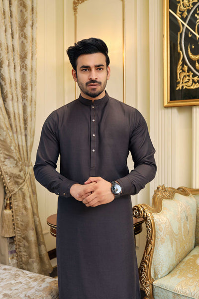 Premium Purpl Kameez Shalwar Blended Fabric