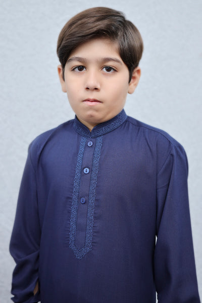 Boys Wash n Wear Kameez Shalwar Navy