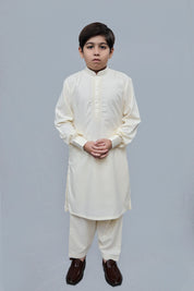 Boys Wash n Wear Kameez Shalwar Cream