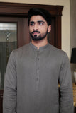 Men Classic Cotton Kurta Charcoal