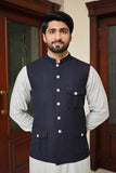 Men Light Weight Wool Waistcoat Navy