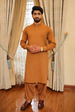 Men Premium Khaddar Kameez Shalwar Mustard