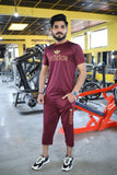 Men Summer Short Set Maroon