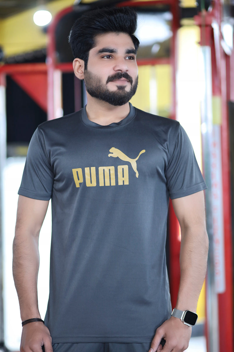 Men Summer Short Set Charcoal