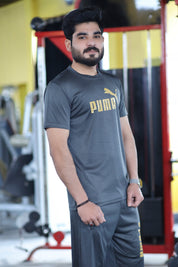 Men Summer Short Set Charcoal