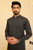 Men Premium Embroidered  Kameez Shalwar Charcoal