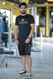 Men Summer Short Set Black