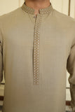 Men Premium Embroidered  Kameez Shalwar Beige