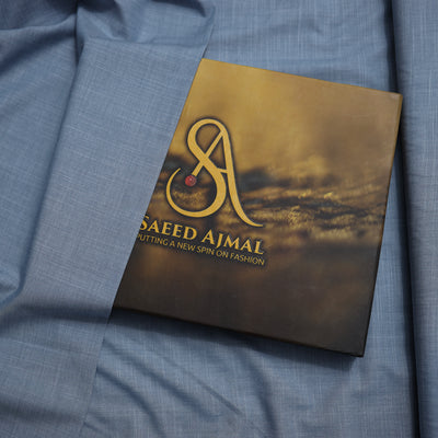 Men Premium Wash n Wear Slub Fabric Sky