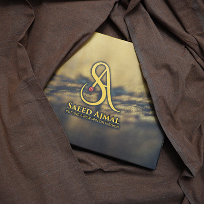 Men Premium Khaddar Kameez Shalwar Slub Brown