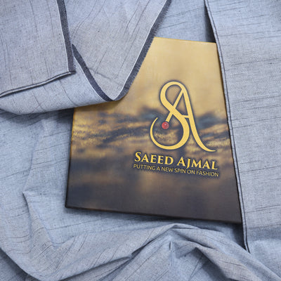 Men Premium Khaddar Kameez Shalwar Slub Grey