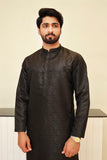 Men Premium Jamawar Kurta Black