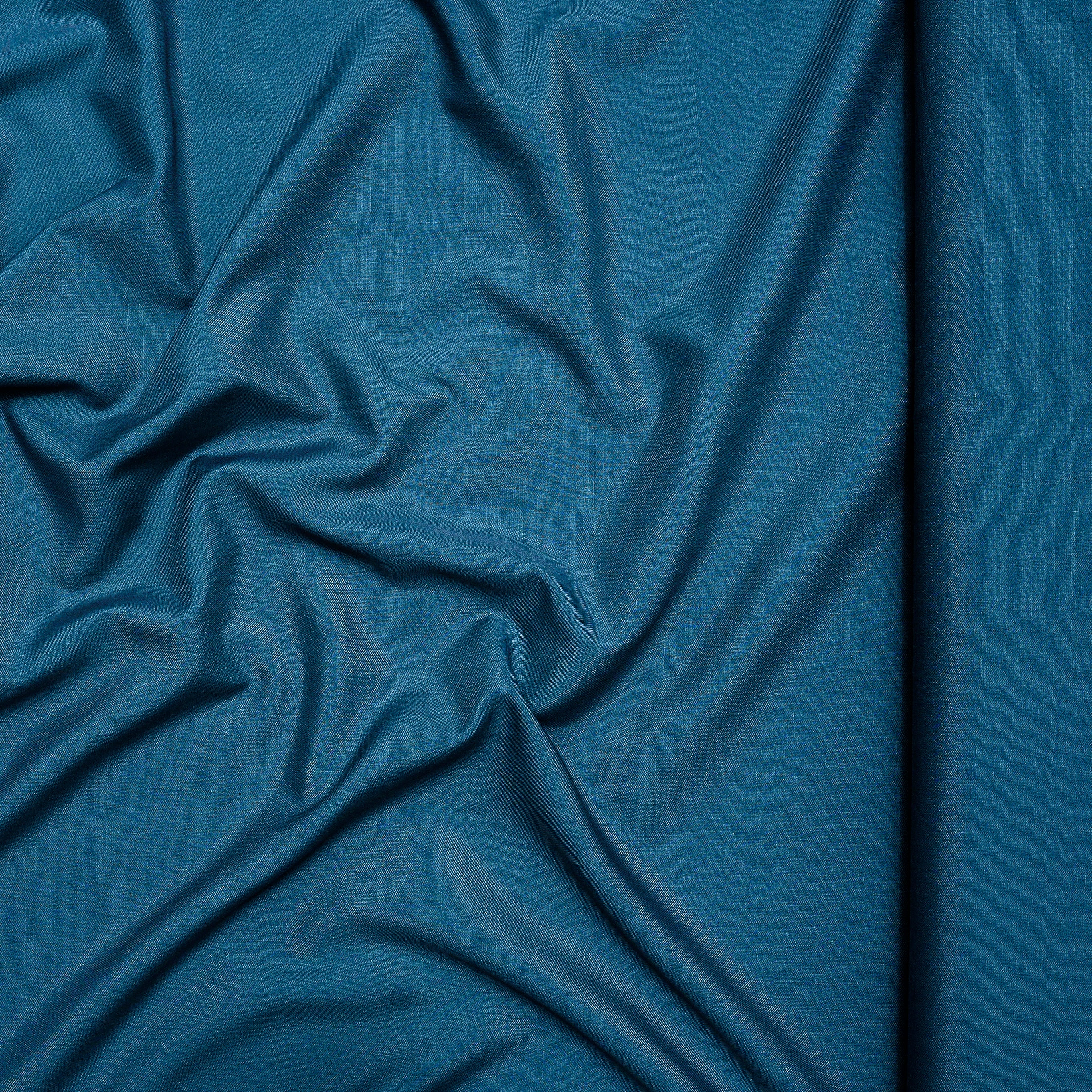 Premium Navy Blue Wash & Wear Loose Fabric