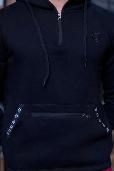 Men Adjustable hoodie with Front Zip Style