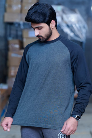 Men Long Sleeve Sweatshirt Charcoal