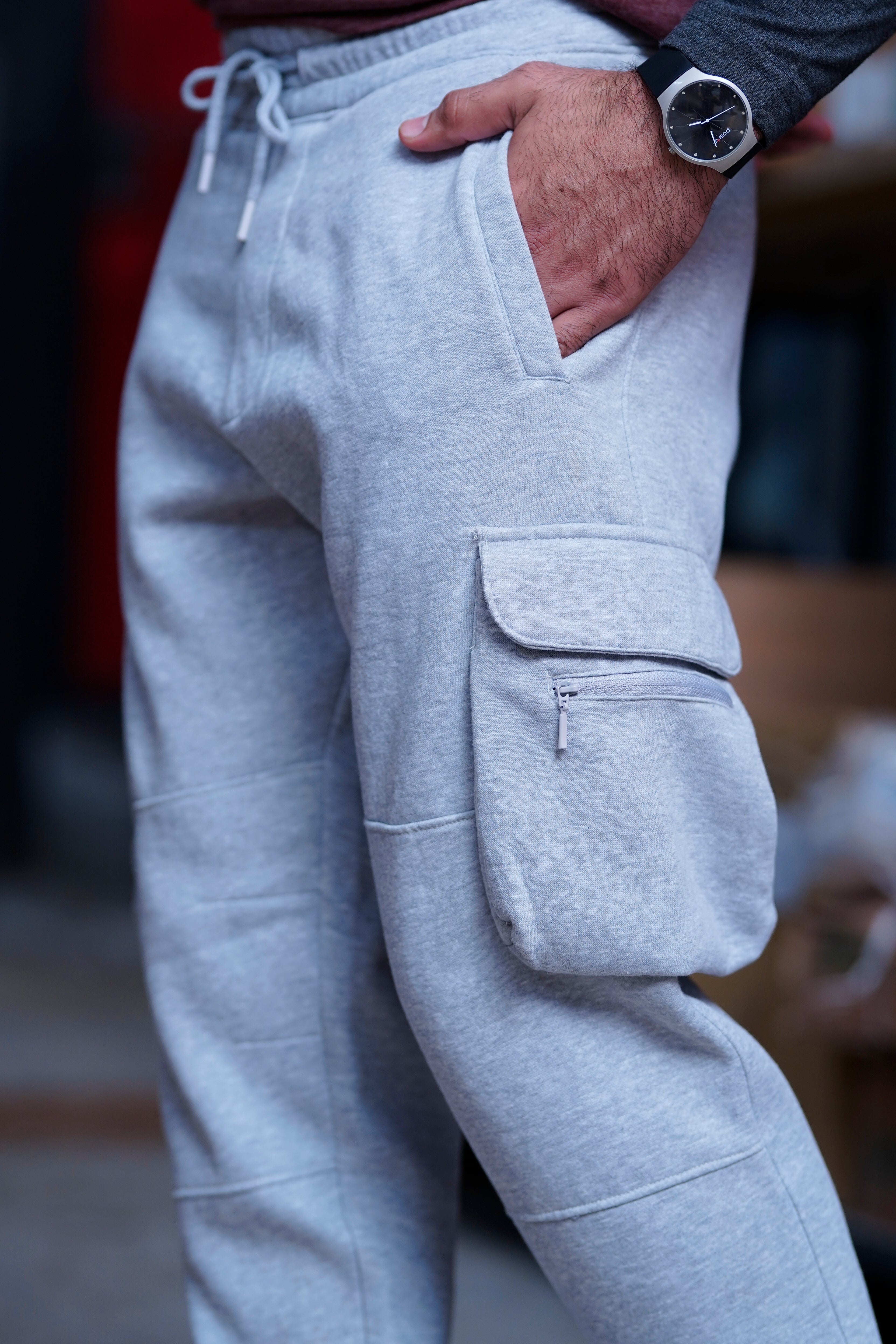 Men Cargo Trouser Grey