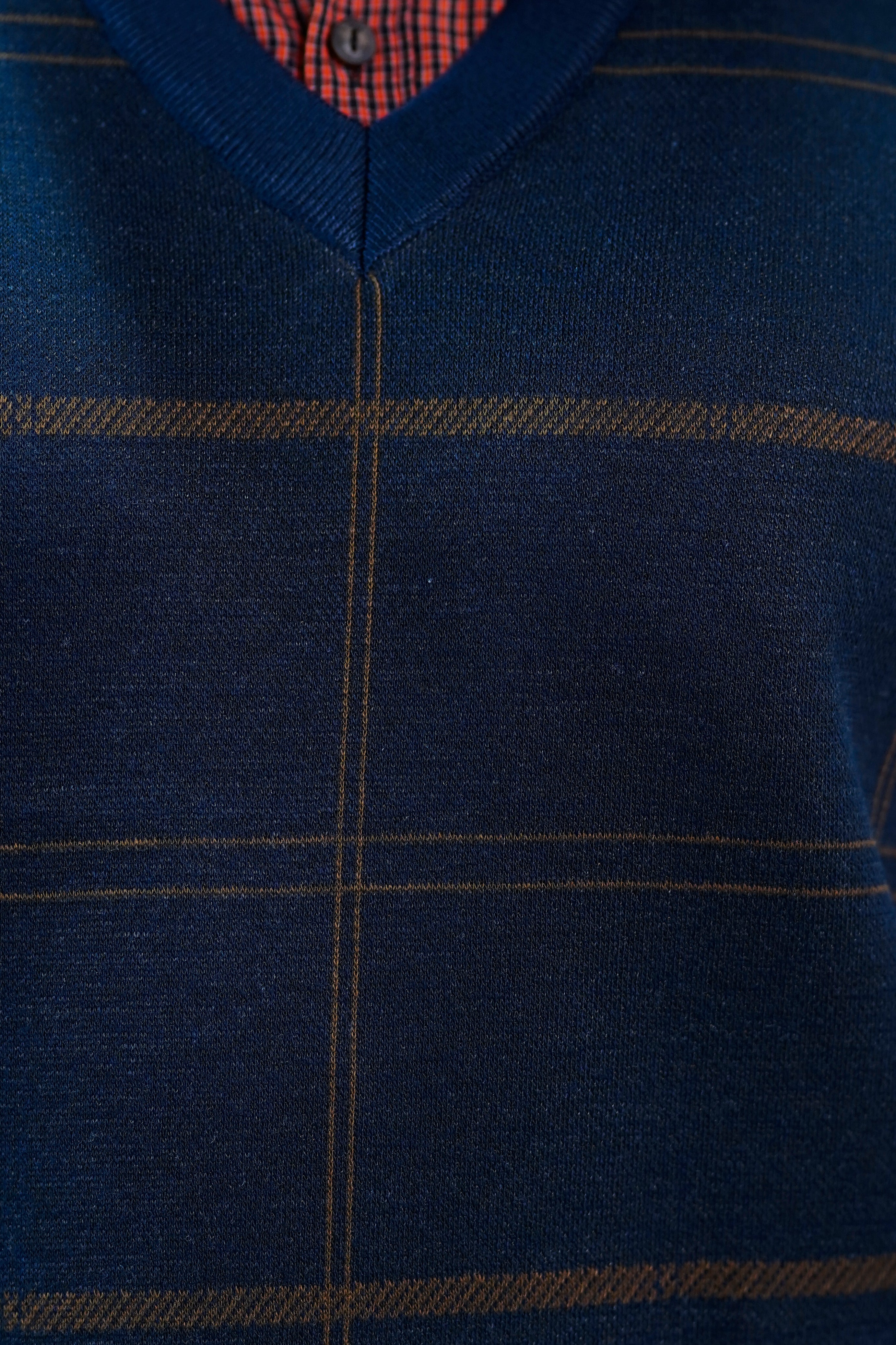 Men Stylish V Neck Sweater Navy