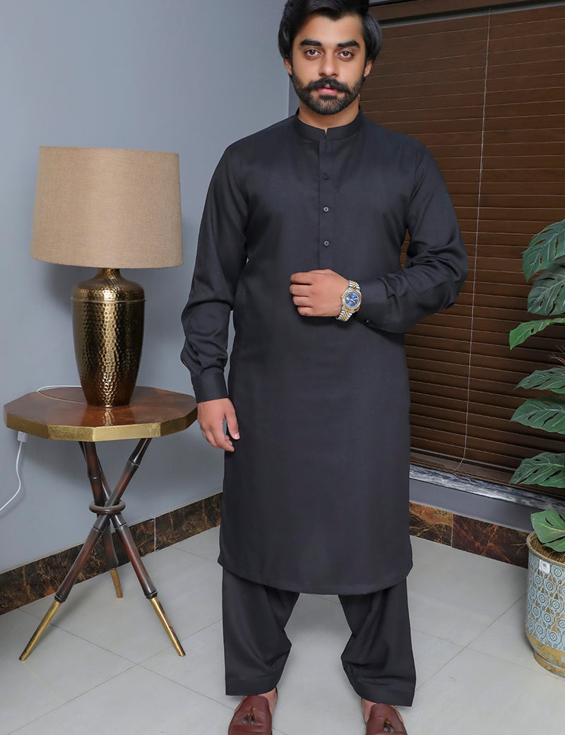 Men Black Kameez Shalwar