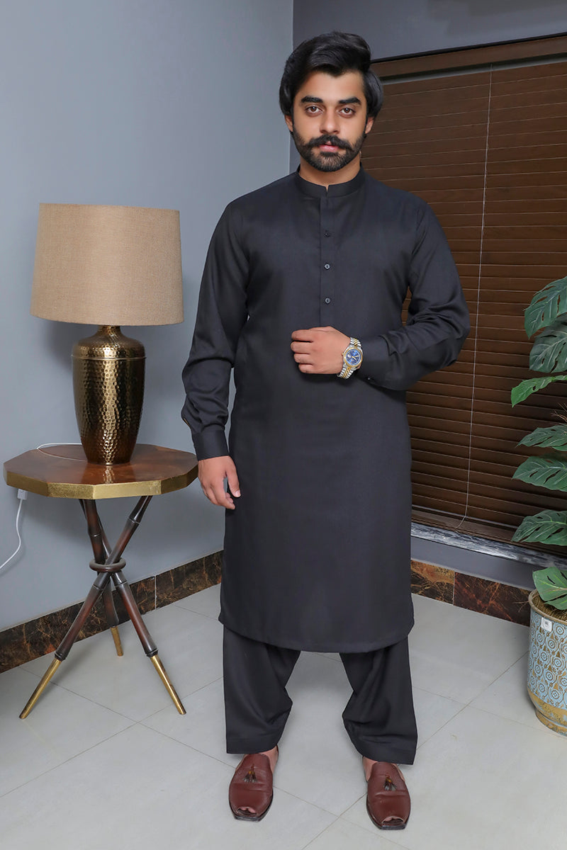 Men Black Kameez Shalwar