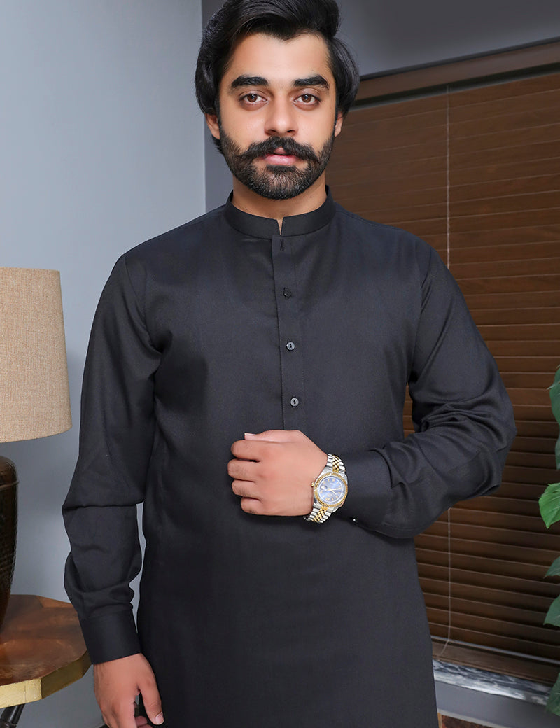 Men Black Kameez Shalwar