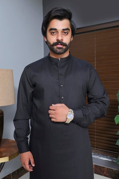 Men Black Kameez Shalwar