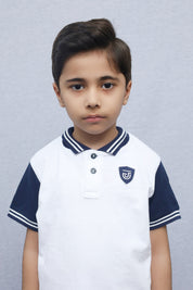 Kids Collared Polo Shirt White