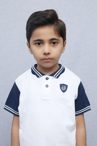 Kids Collared Polo Shirt White