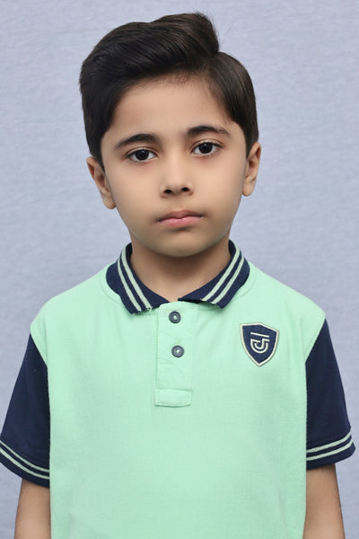 Kids Collared Polo Shirt Parrot