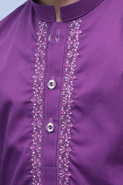 Boys Cotton Kameez Shalwar Purple