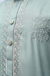 Boys Wash n Wear Kameez Shalwar Sea Green