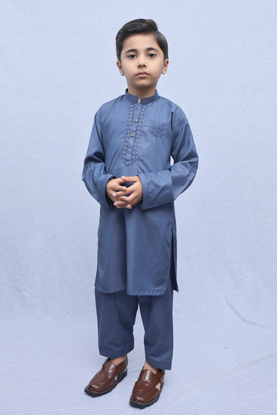 Boys Wash n Wear Kameez Shalwar Grey
