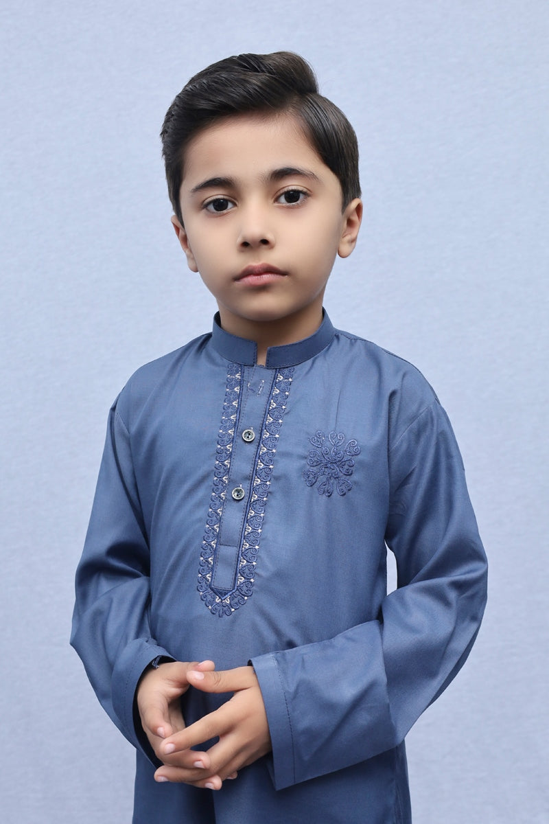 Boys Wash n Wear Kameez Shalwar Grey