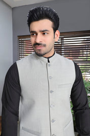 Men Blended  Waistcoat Sliver