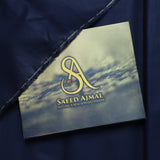 Men Unstitched Premium Cotton Loose Fabric - Navy Blue