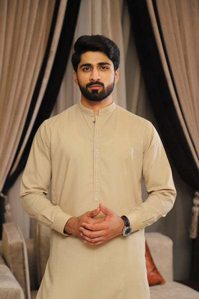 Premium Skin Embroidered Shalwar kameez Blended Fabric