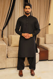 Men’s Classic Black Shalwar Kameez – Premium Blended Fabric