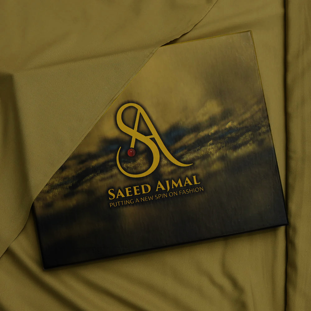 Olive Gold Wash n Wear Loose Fabric